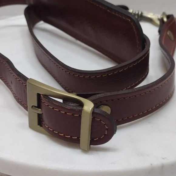 Brown Leather Shoulder Strap Adjustable 40 1/2"-46" L x 1" W #135-44 - Picture 5 of 16